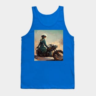 Girl on a motorcycle Tank Top